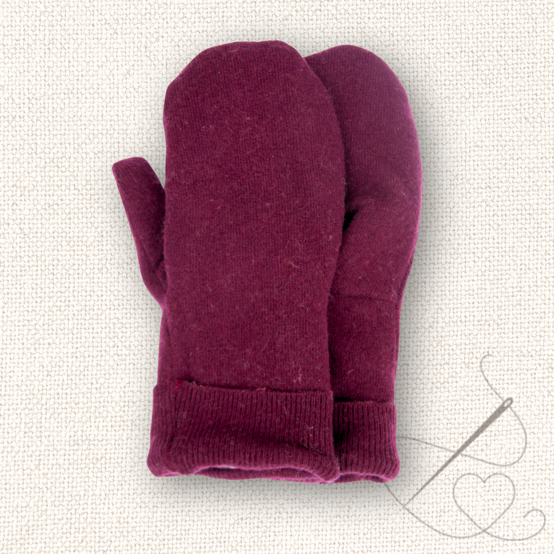 Medium Mittens Burgundy