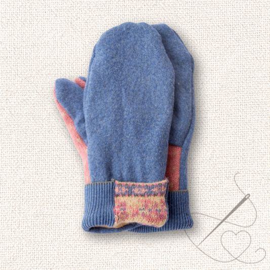 Large Mittens Light Blue