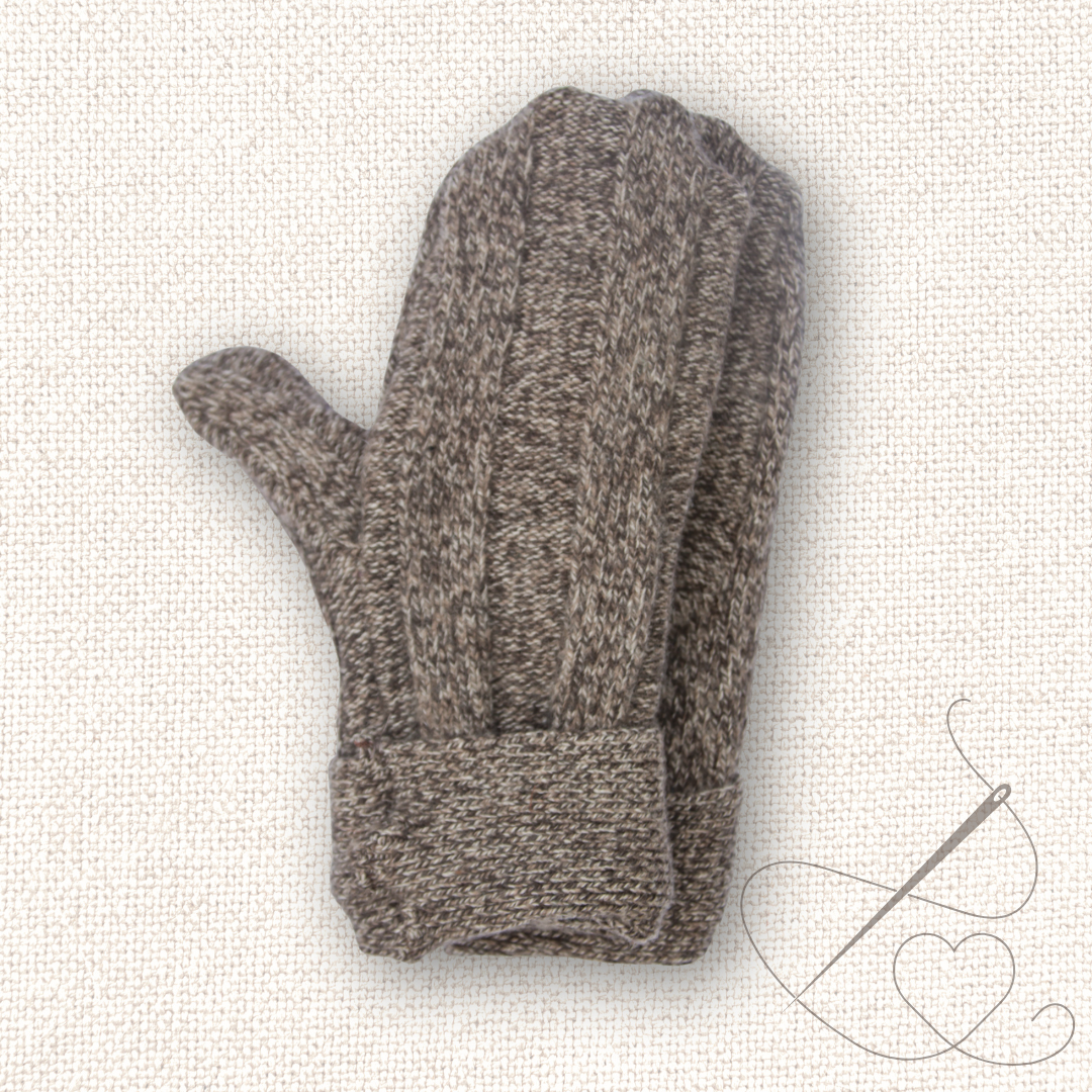 Large Mittens Light Brown