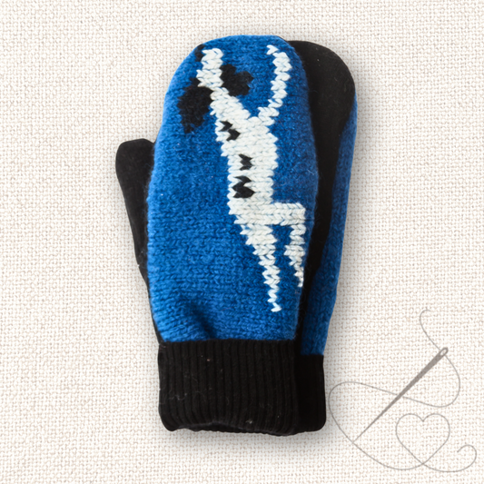 Medium Mittens Blue Dog