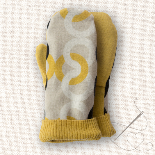Small Mittens Yellow Pattern
