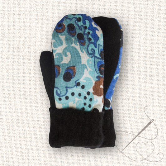 Small Mittens Blue pattern